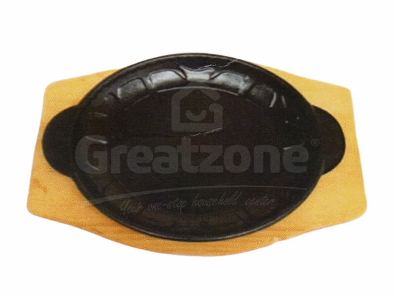 Round Shape Sizzling Plate - Palte Only - Optional Board