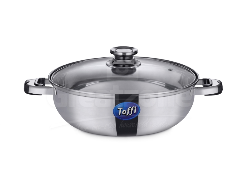 TOFFI STEAMBOAT POT GLASS LID 22CM B2822G