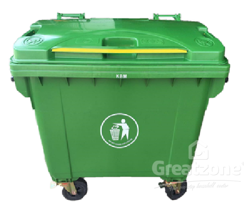 GREEN DUSTBIN 660L