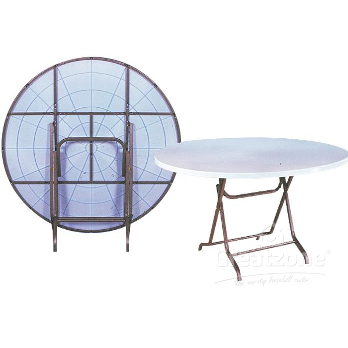 Foldable Round Plastic Table- White (5R801FS)