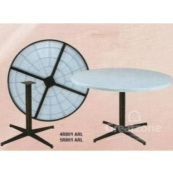 4R801ARL ROUND PLASTIC TABLE WITH ROCKET LEG