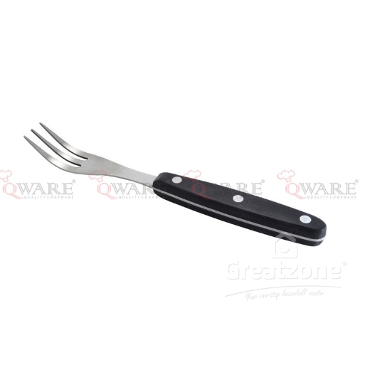 BLACK WOODEN HANDLE ABALONE FORK