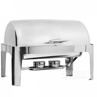 S/STEEL RECT. ROLL TOP CHAFING DISH