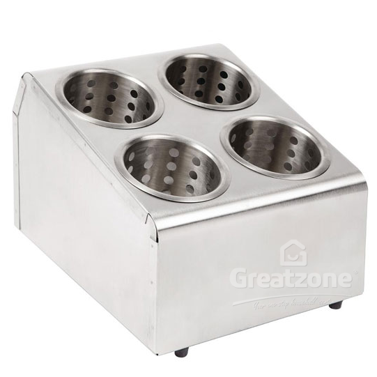 COMPARTMENT STAINLESS STEEL CUTLERY HOLDER