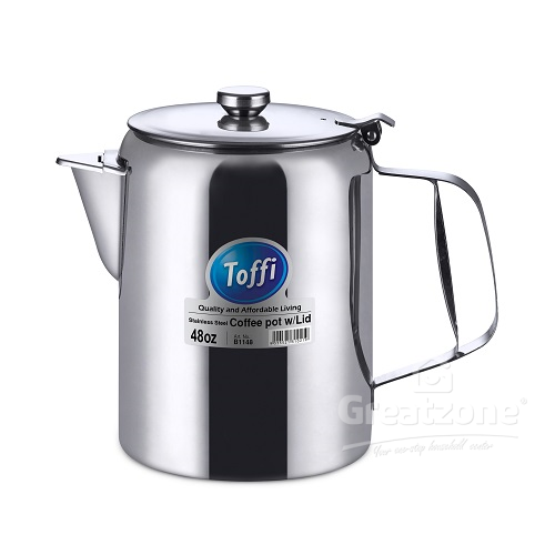 STAINLESS STEEL CCOFFEE POT W/LID B1100 