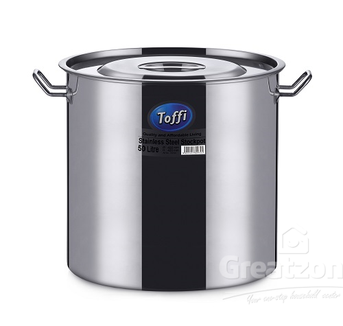 STAINLESS STEEL STOCKPOT W/LID C2500 