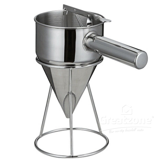 STAINLESS STEEL CONE FUNNEL W/STAND