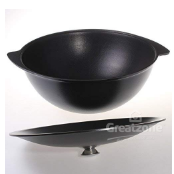 CAST IRON WOK WITH COVER