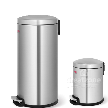 TAIWAN S/STEEL STEP ON DUSTBIN