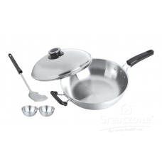 32CM 5PLY WOK W/LID & 2PCS 9CM BOWL Z176-234