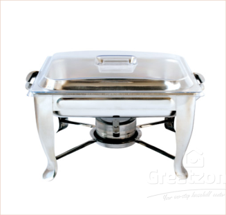 18.0 Stainless Steel Plastic Cover 2Q Unfold Half Size Chafing Dish