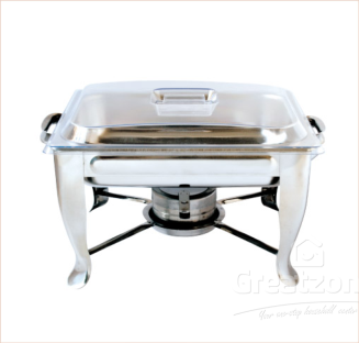 18.0 Stainless Steel Plastic Cover 2Q Unfold Half Size Chafing Dish TP2602