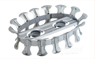 18.0 Stainless Steel Oval Plate Stand