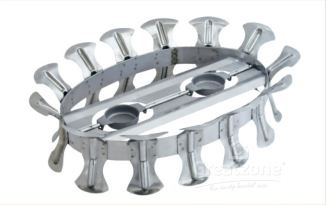 18.0 Stainless Steel Oval Plate Stand 4000