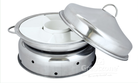 18.0 Stainless Steel Kenduri Ceramic Bowl Chafing Dish 3969