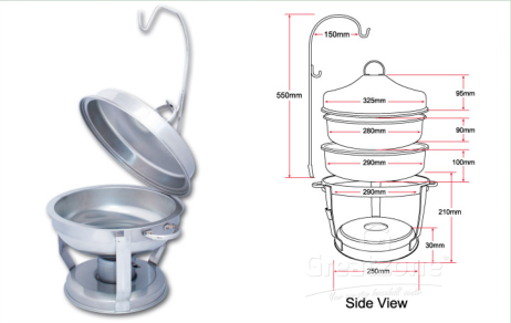 18.0 Stainless Steel Kenduri Half Size Chafing Dish 2828