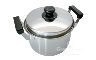 160*18.0 Stainless Steel Double Handle Cooking Pot 8416