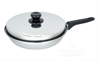 240*18.0 Stainless Steel Frying Pan With Cover