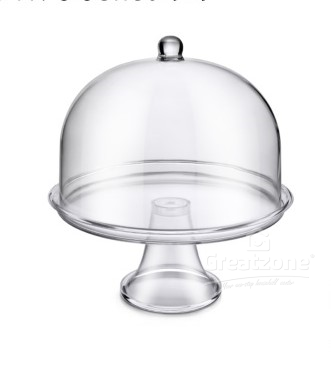 Acrylic Round Cake Stand With Cover