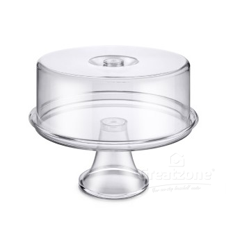 Acrylic Flat Cake Stand With Cover