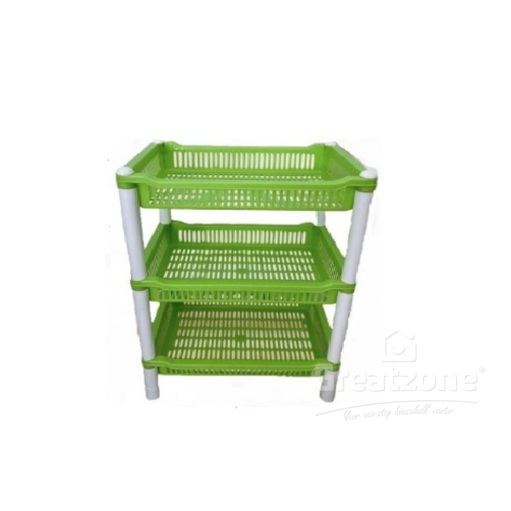 SW RECT RACK 3TIER  BLUE/GREEN/WHITE 552-3