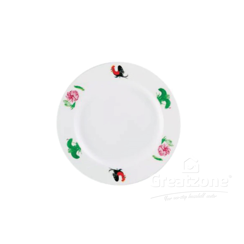 HOOVER CHICKEN RIM ROUND PLATE 10INCH