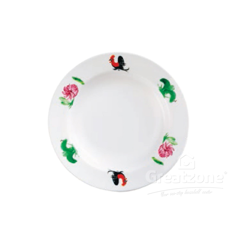 HOOVER CHICKEN ROUND SOUP PLATE 10INCH