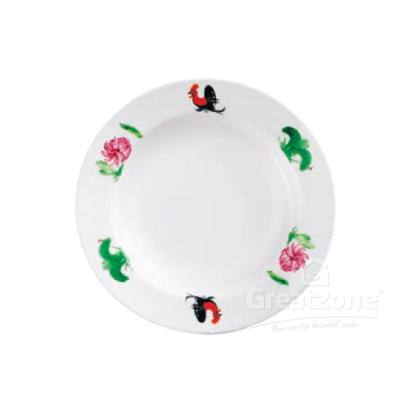 HOOVER CHICKEN ROUND SOUP PLATE 12INCH