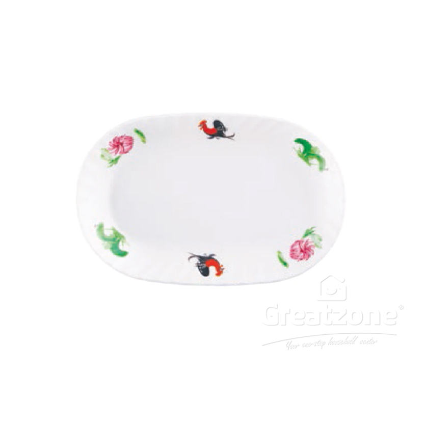 HOOVER CHICKEN WAVEN RECTANGULAR PLATE 12INCH