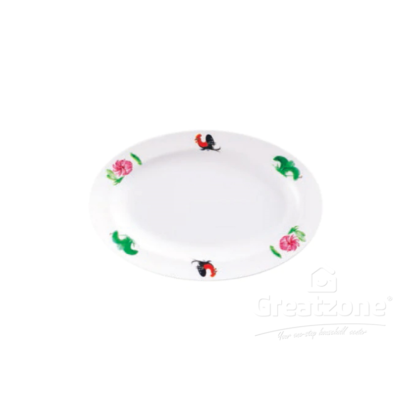 HOOVER CHICKEN OVAL PLATE 10INCH 