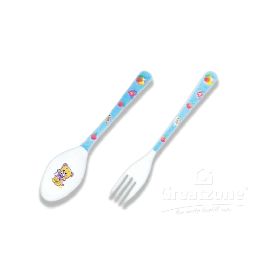 HOOVER HUGGIE BEAR LONG SPOON AND FORK 6 ¼INCH 