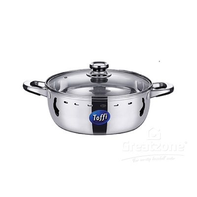 TOFFI STEAMBOAT POT WITH COVER 28CM B2828G