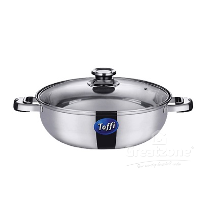 TOFFI STEAMBOAT POT GLASS LID 24CM B2824G