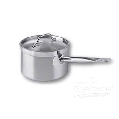 TOFFI STAINLESS STEEL BOTTOM DEEP SAUCEPAN WITH LID 16CM C8616