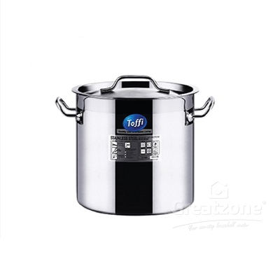 TOFFI STAINLESS STEEL SANDWICHED BOTTOM STOCKPOT 12LITRE C4425