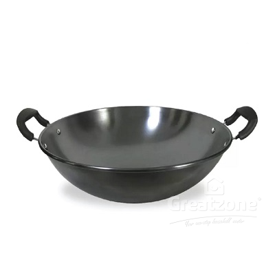GOLDFISH TRADITIONAL WOK WITH DOUBLE HANDLE 36CM 36WC