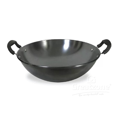 GOLDFISH TRADITIONAL WOK WITH DOUBLE HANDLE 38CM 38WC
