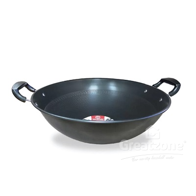 GOLDFISH TRADITIONAL WOK WITH DOUBLE HANDLE 40CM 40WC