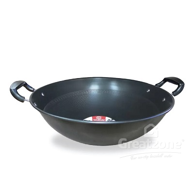 GOLDFISH TRADITIONAL WOK WITH DOUBLE HANDLE 43CM 43WC