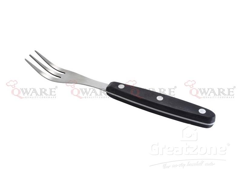 Black Wooden Handle Abalone Fork