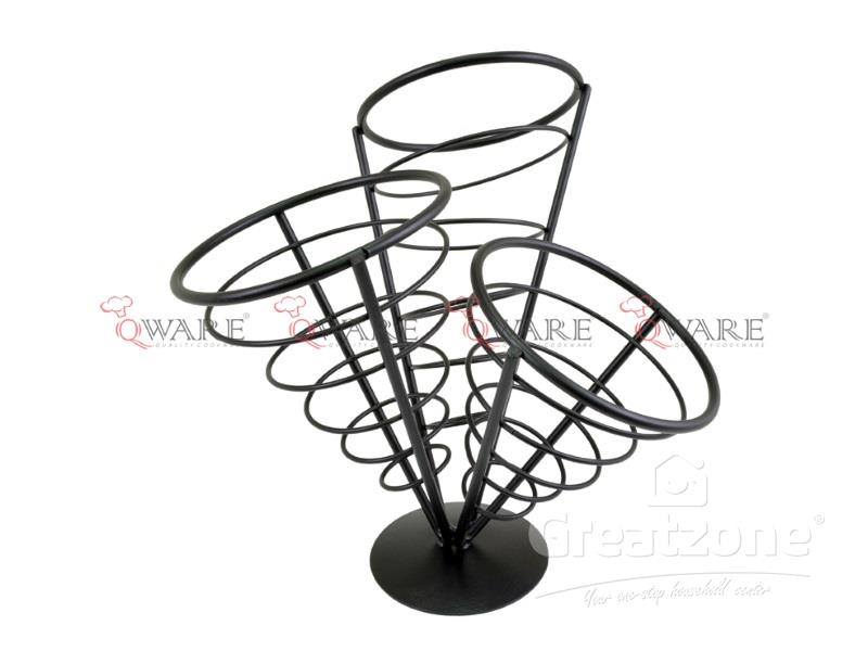 Black French Fry Holders - 3oz