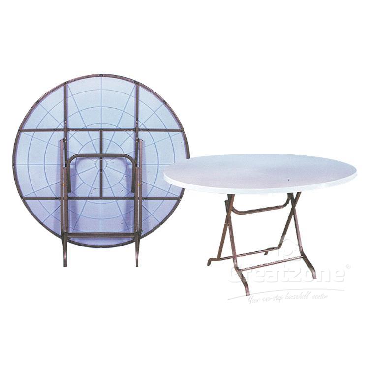 Foldable Round Plastic Table- White (5R801FS)
