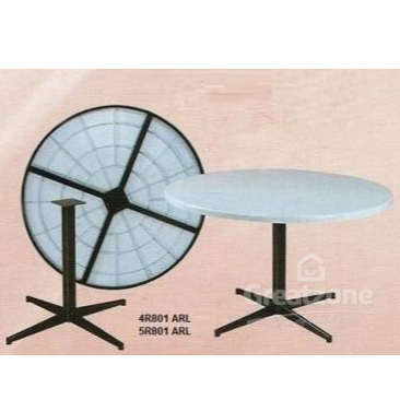 4R801ARL ROUND PLASTIC TABLE WITH ROCKET LEG