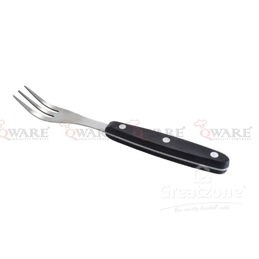 BLACK WOODEN HANDLE ABALONE FORK