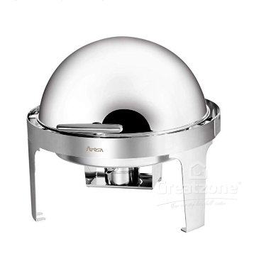 S/STEEL ROUND ROLL TOP CHAFING DISH