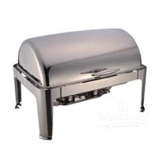 S/STEEL RECT ROLL TOP CHAFING DISH