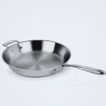 s/steel sandwich bottom  fry pan