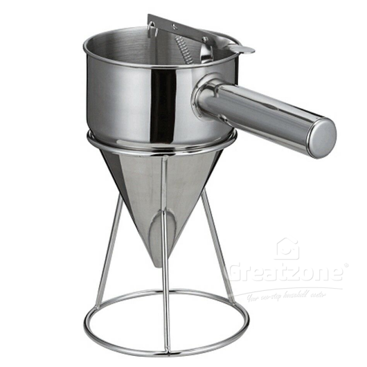 STAINLESS STEEL CONE FUNNEL W/STAND