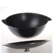 CAST IRON WOK WITH COVER