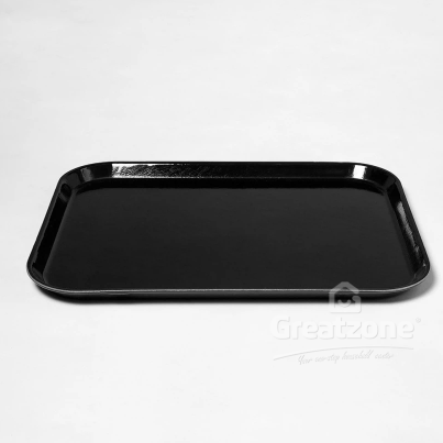 JAPANESE RECT. TRAY W/RED EDGE